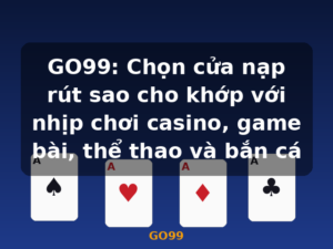 GO99: Chọn cửa nạp rút sao cho khớp với nhịp chơi casino, game bài, thể thao và bắn cá - GO99