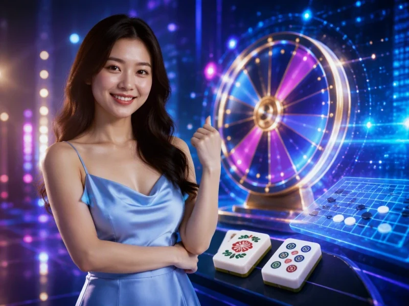 Minh họa game nổ hũ đường mạt chược là gì với các ô mạt chược trên vòng quay