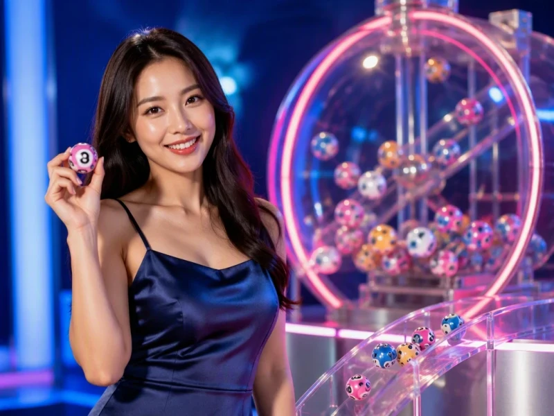 Minh họa vòng số trừu tượng với sáu quả cầu sáng nổi bật, giải thích cơ chế chọn 6 số trong 45 số